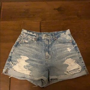 American Eagle Curvy Denim Mom Shorts
